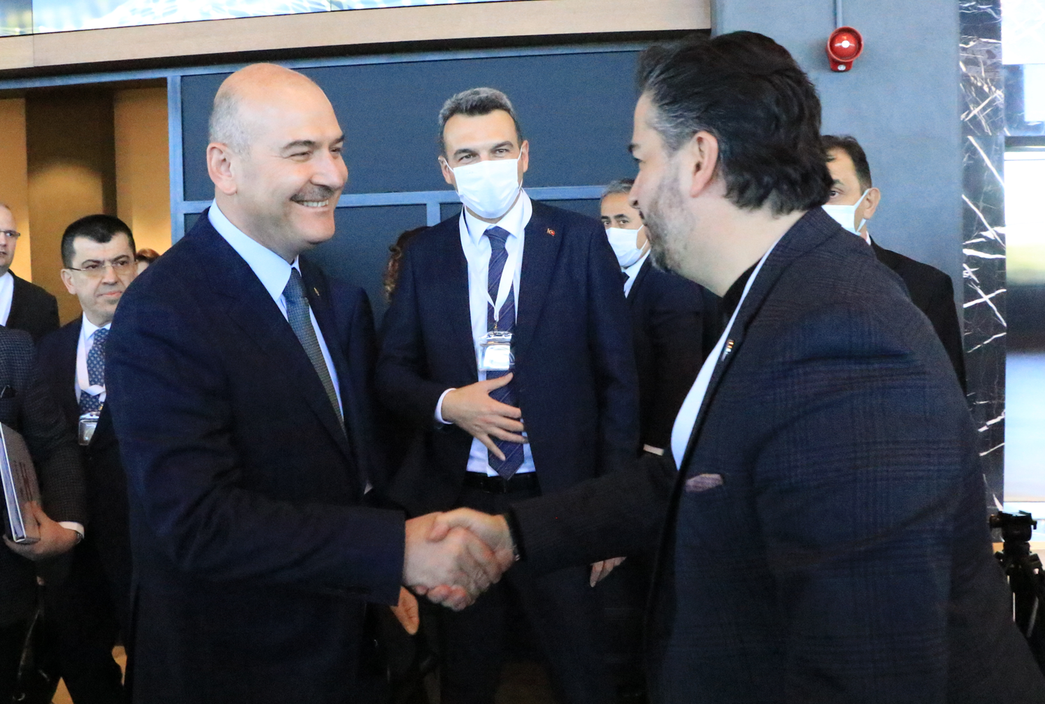 ��i�leri Bakan� Soylu, L�bnan Ekonomi ve Ticaret Bakan� Salam ile bir araya geldi