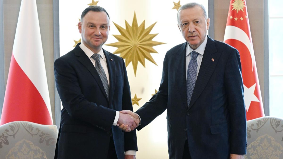Cumhurbakan Erdoan'n Polonya Cumhurbakan Duda ile grmesi balad