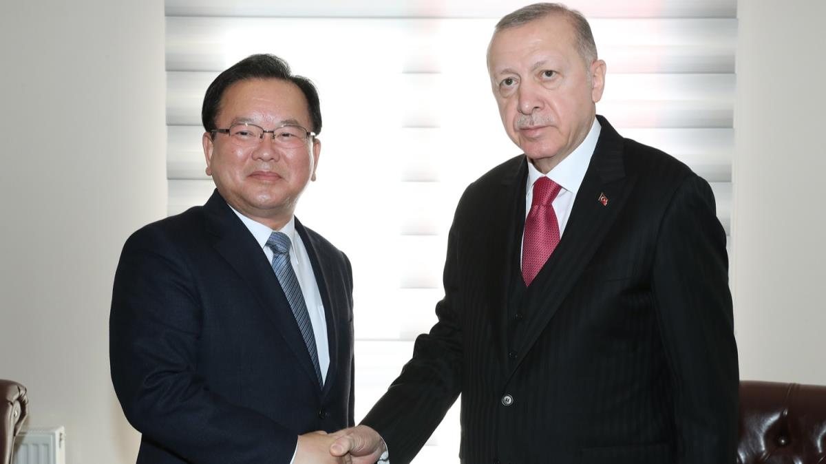 Cumhurbakan Erdoan, Kore Cumhuriyeti Babakan Kim Boo-kyum'u kabul etti