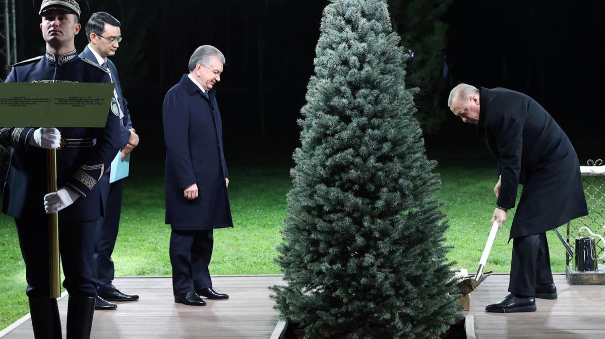 Cumhurbakan Erdoan, zbekistan Cumhurbakan Mirziyoyev'le dostluk aac dikti 
