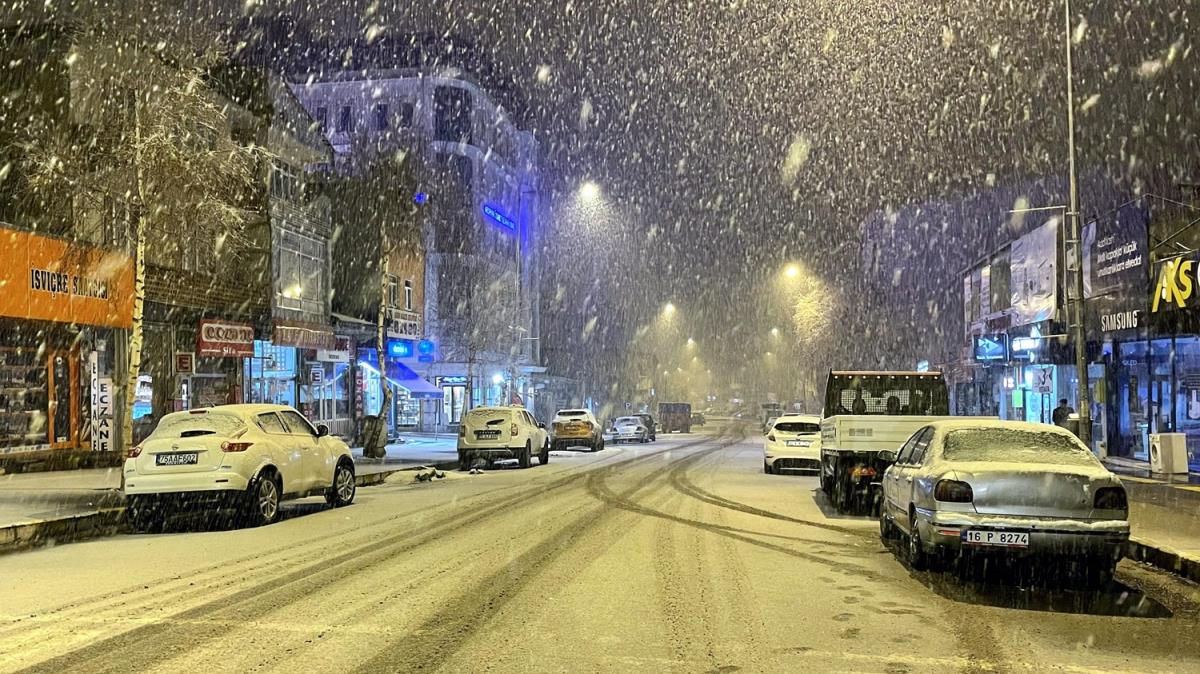 Erzurum ve Ardahan'da kar ya etkili oldu 