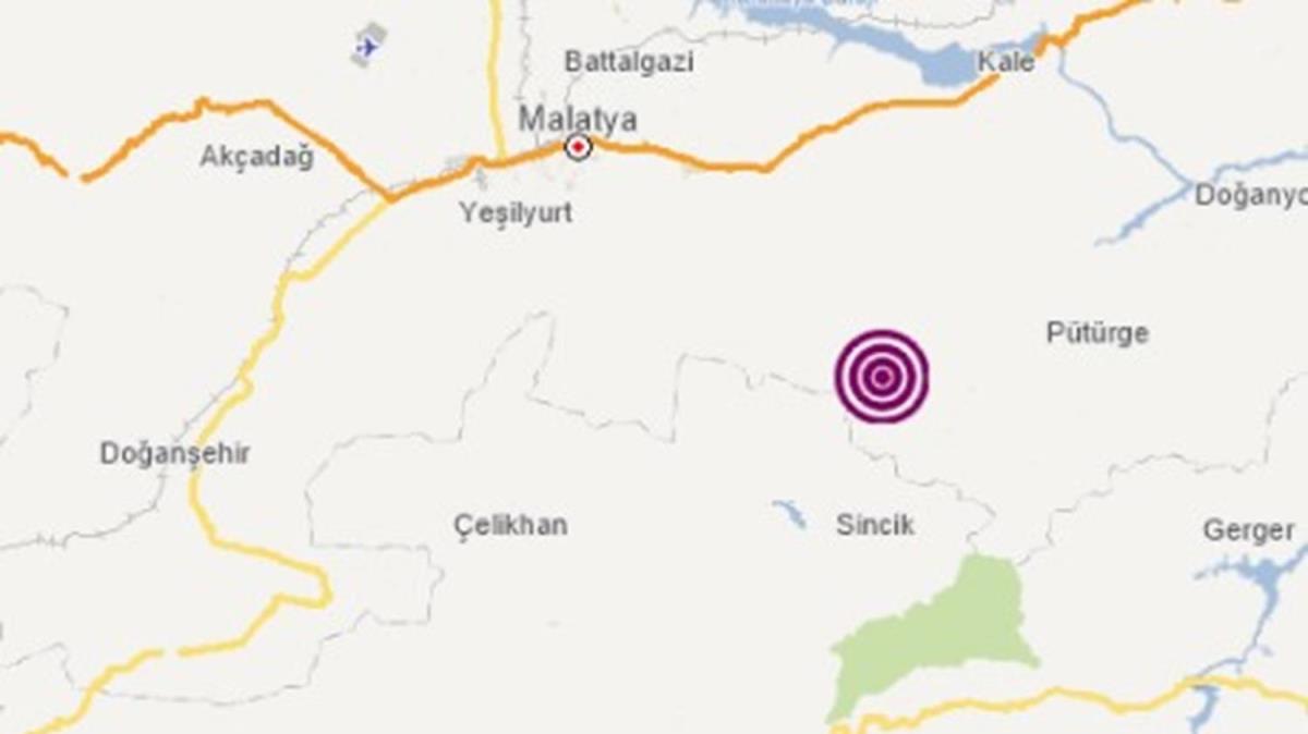 Malatya'da 5,2 byklnde deprem meydana geldi