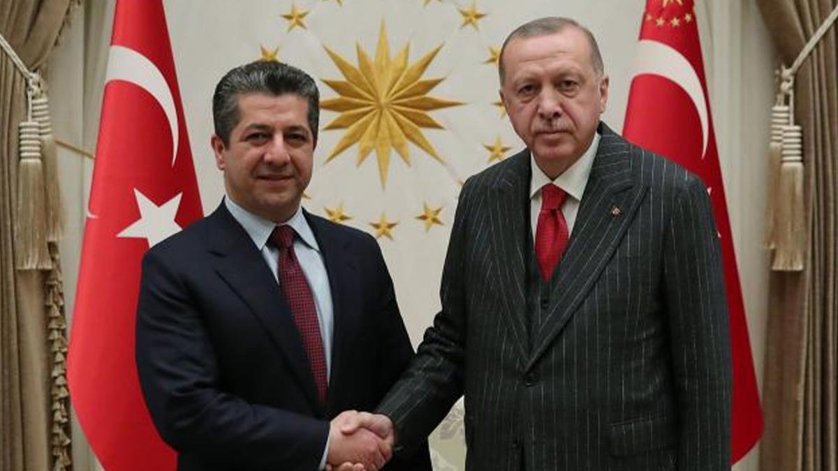 Cumhurbakan Erdoan IKBY Babakan Barzani ile grt