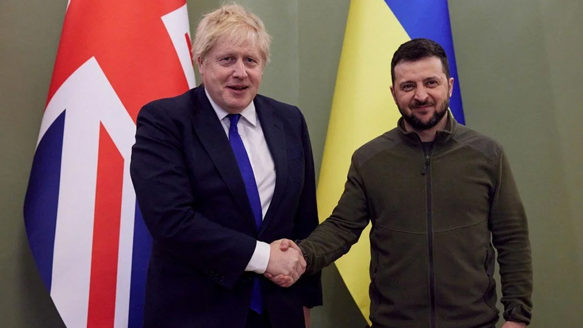 Zelenski, Boris Johnson ile g�r��t�