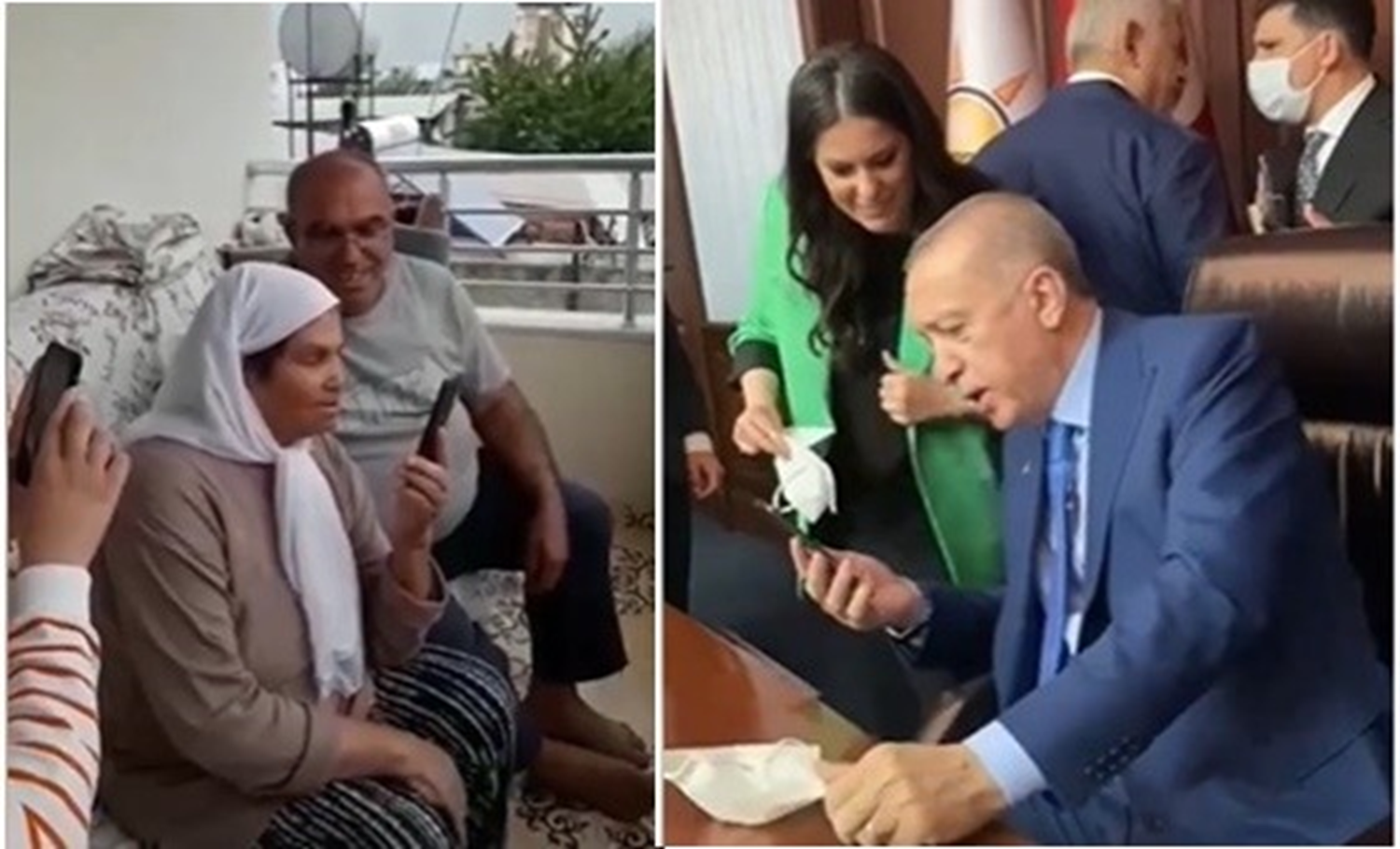 Cumhurba�kan� Erdo�an, kanser hastas� Halime teyzeyle g�r��t�