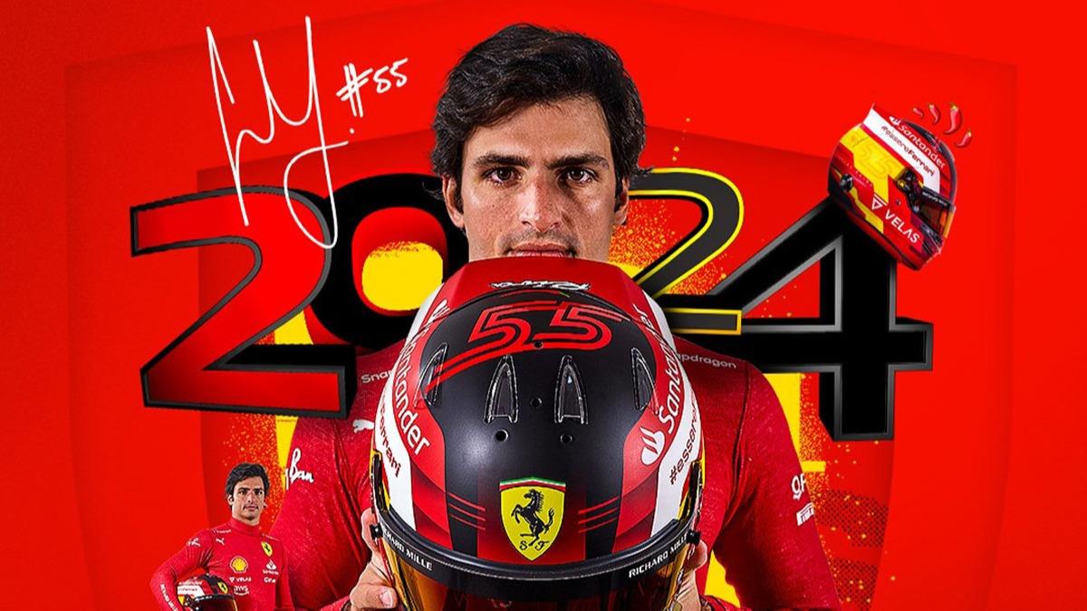 Carlos Sainz 2024 ylna kadar Ferrari'de