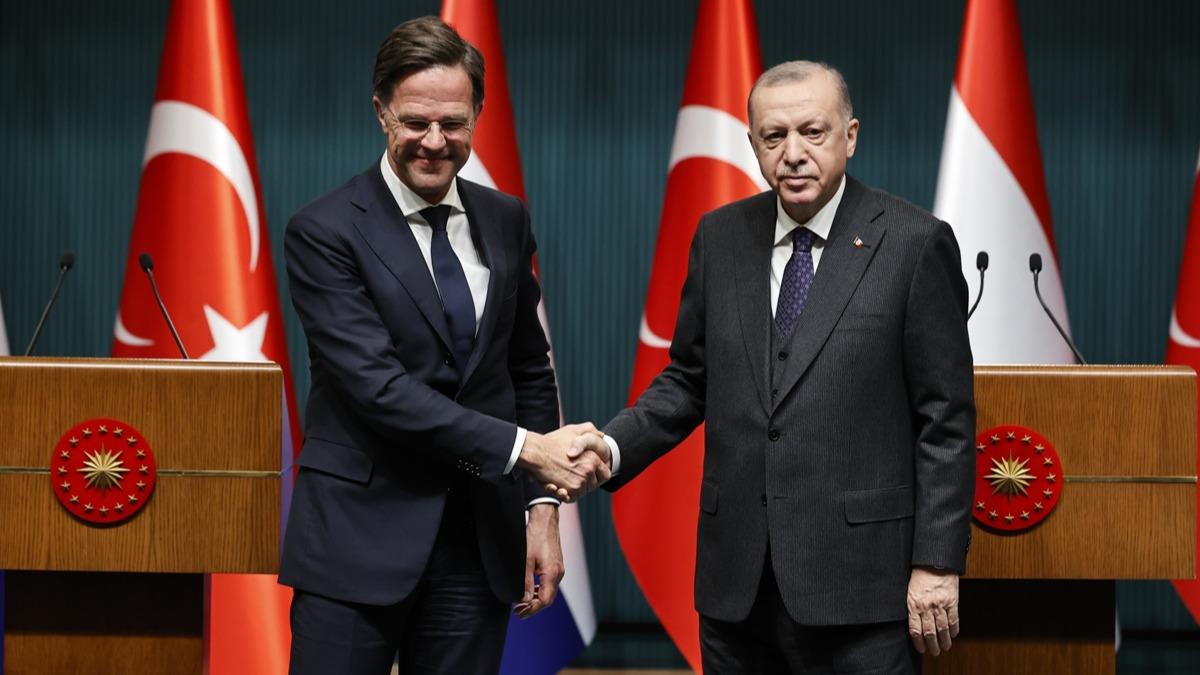 Cumhurbakan Erdoan, Mark Rutte ile grt