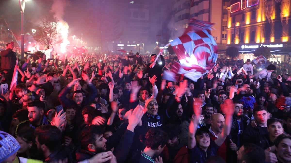 Trabzonspor'un galibiyeti kentte cokuyla kutland