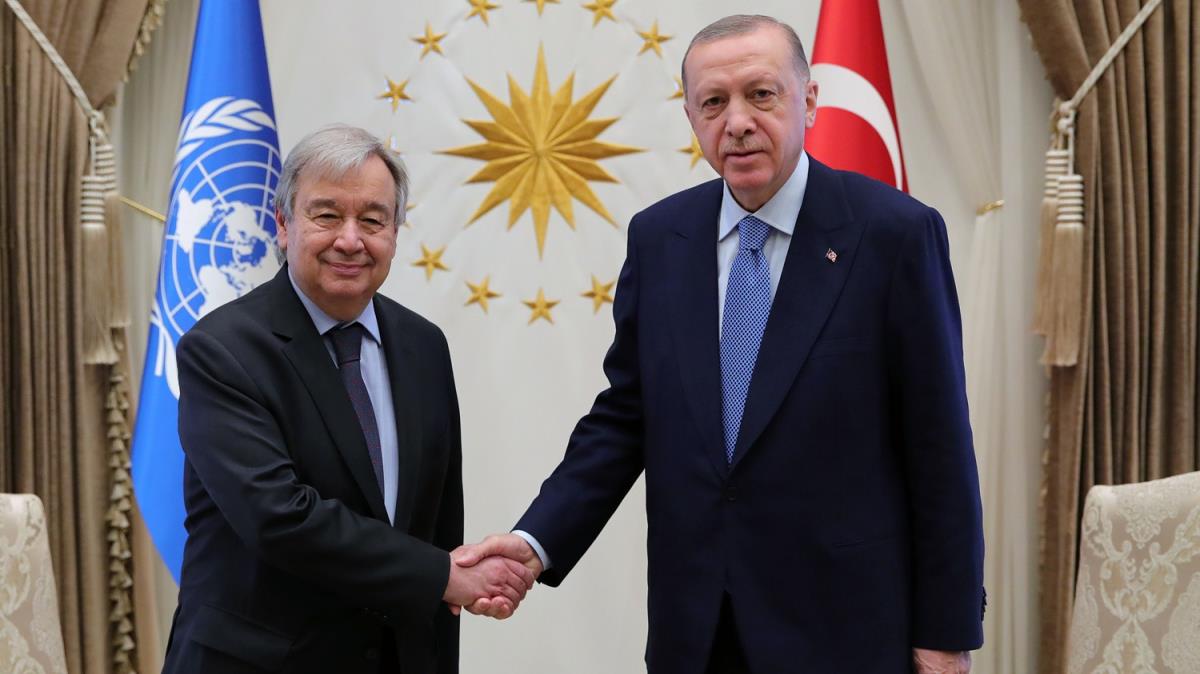 Ankara'daki kritik grme sona erdi: Guterres'ten Cumhurbakan Erdoan'a teekkr 