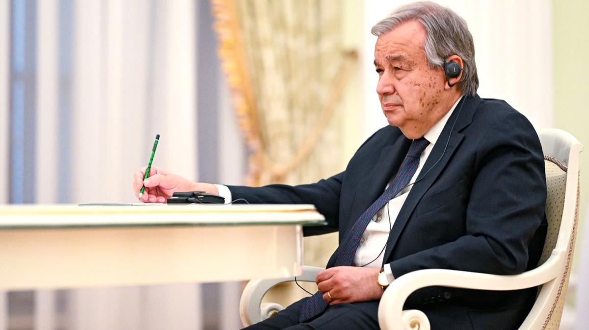 BM Genel Sekreteri Guterres, Putin'le grmesi sonras Cumhurbakan Erdoan'a bilgi verdi