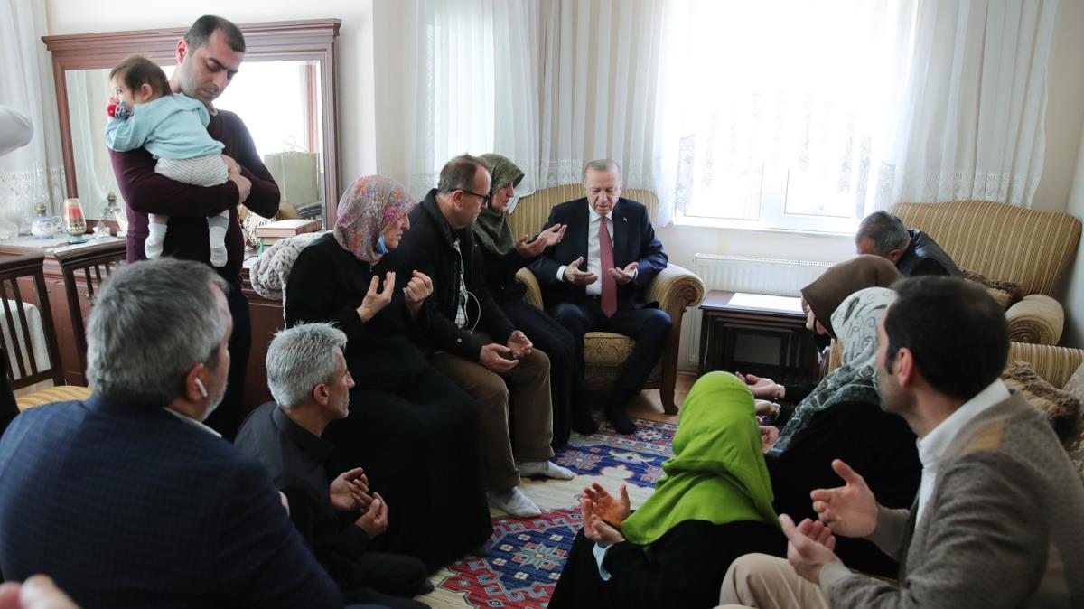 Cumhurbakan Erdoan taziye ziyaretinde bulundu