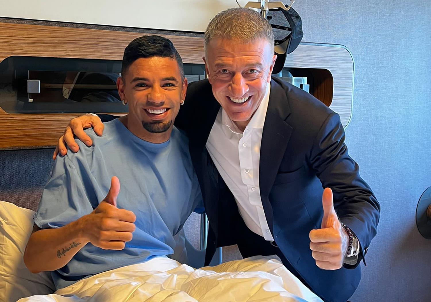 Trabzonspor'da Bruno Peres ameliyat oldu! �lk ziyaret Ahmet A�ao�lu'ndan