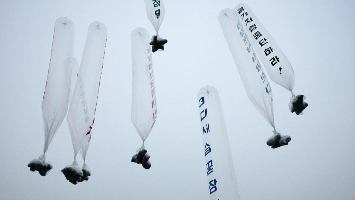 20 byk balonu Kuzey Kore'ye gnderdiler