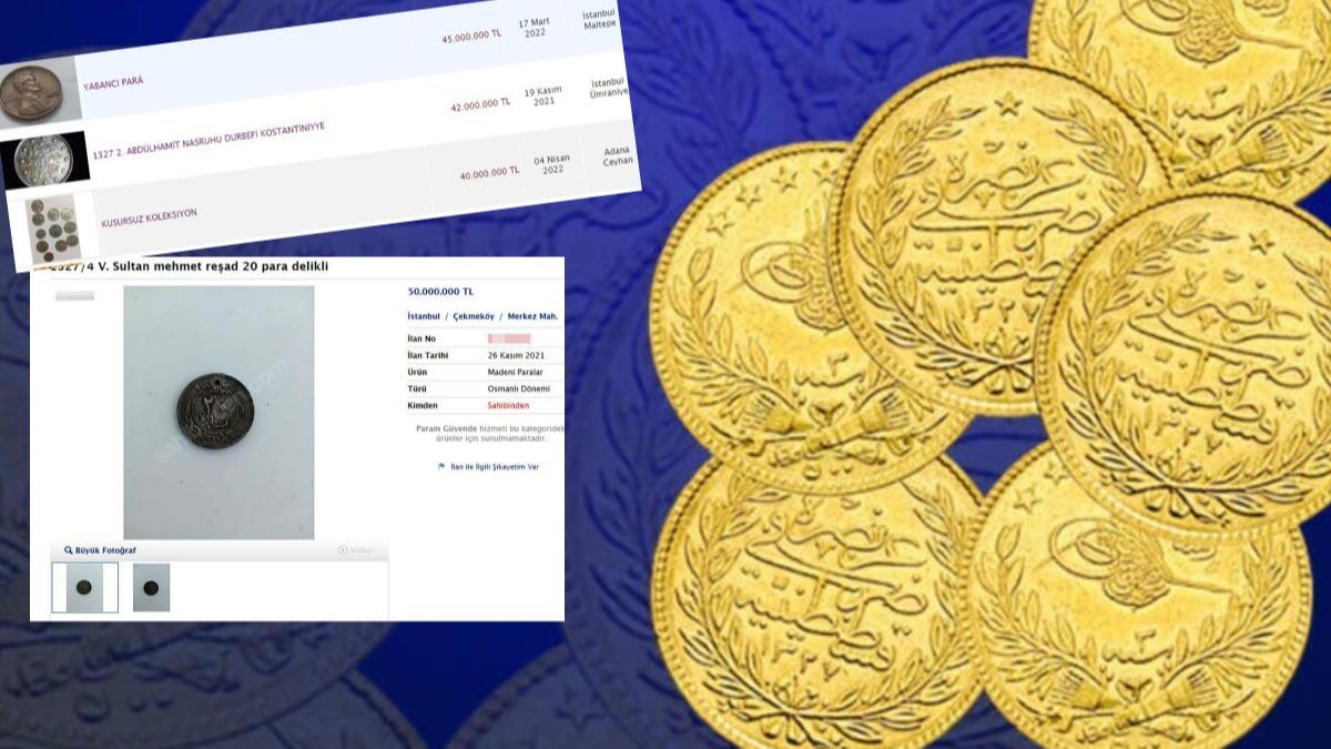 Osmanl paralar internette sata karld: 50 milyon lira istiyorlar
