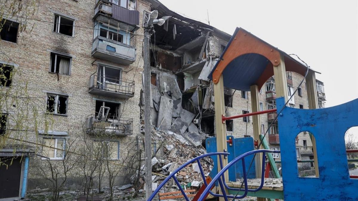 Kiev'deki hasarl bina says belli oldu
