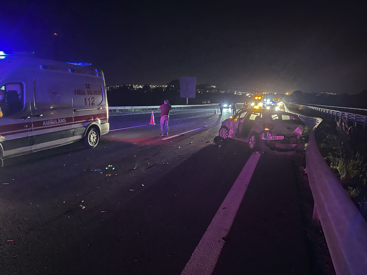 Kuzey Marmara Otoyolu'ndaki trafik kazas�nda 5 ki�i yaraland�