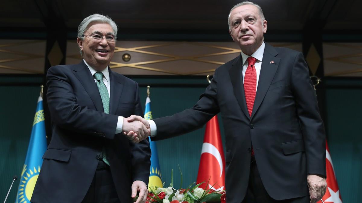 Tokayev Ankara'da... Cumhurbakan Erdoan: Ticaret hacmimizi 10 milyar dolara karacaz