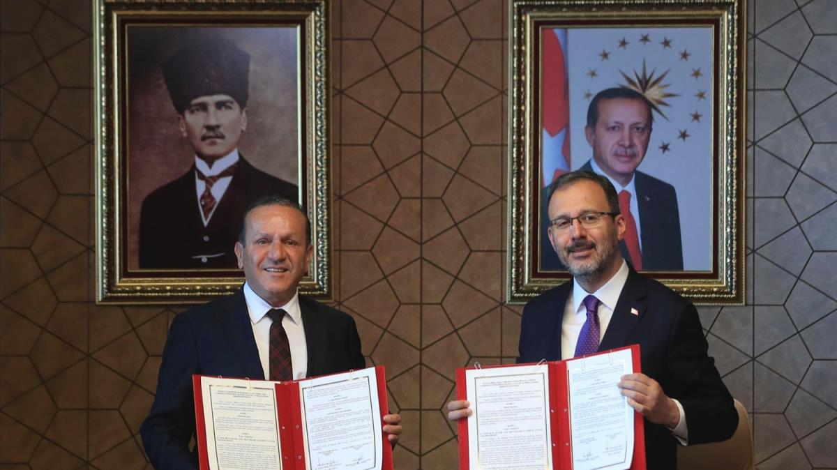 Trkiye ile KKTC arasnda genlik ve spor alannda ibirlii protokol imzaland 