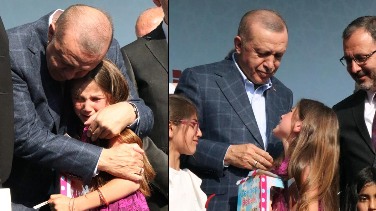 Cumhurba�kan� Erdo�an'a Van'da sevgi seli! G�zya�lar�n� tutamad�lar