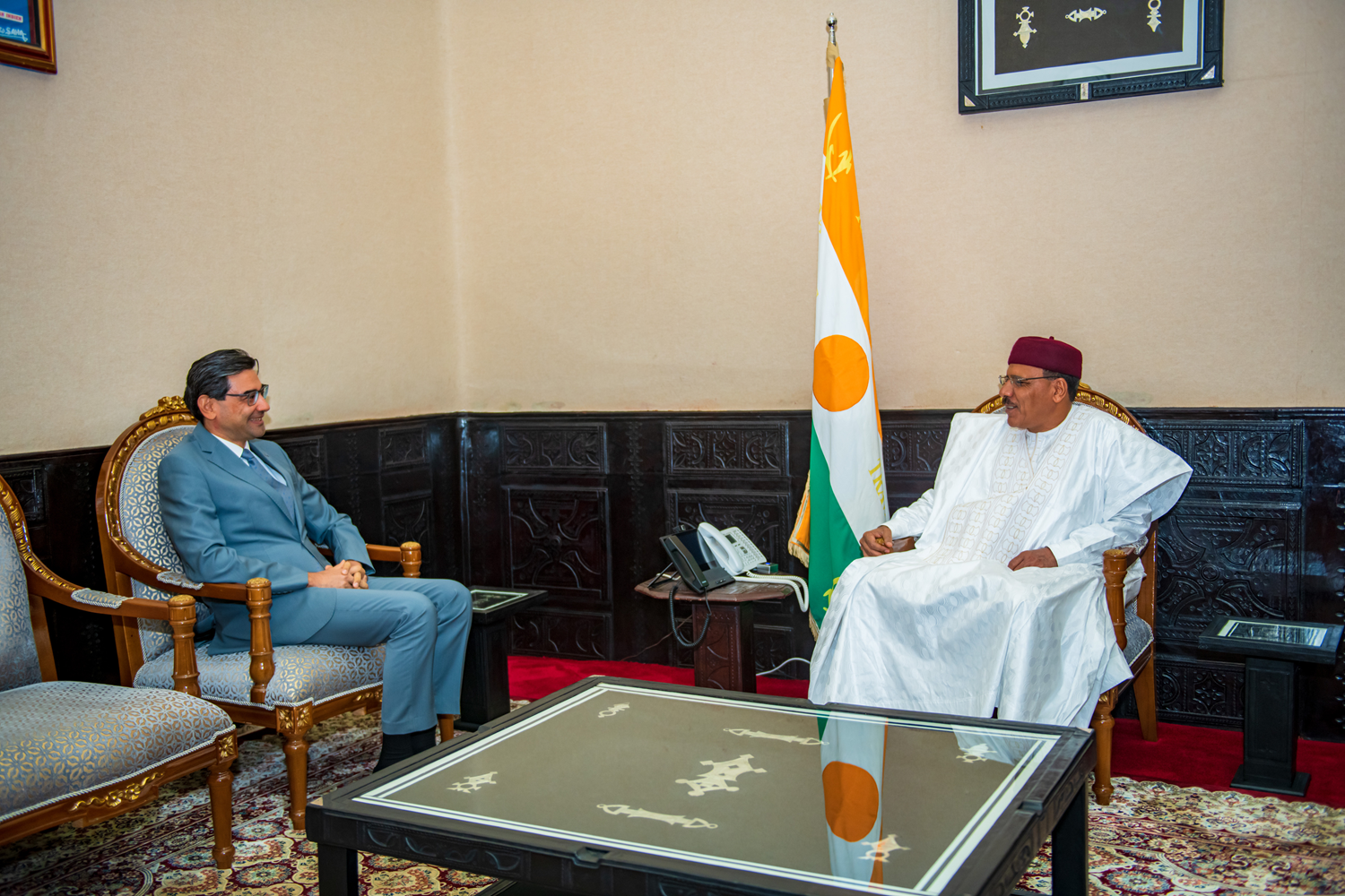 T�rkiye'nin Niamey B�y�kel�isi Ar�'dan Nijer Cumhurba�kan� Bazoum'a veda ziyareti