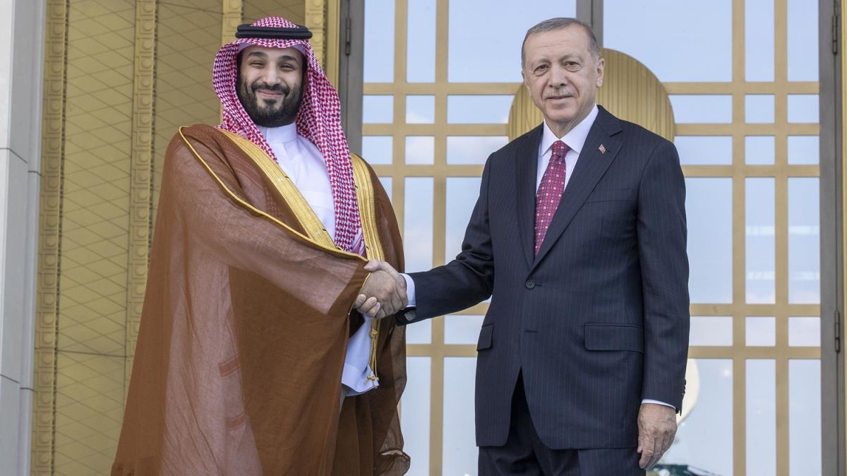 Cumhurbakan Erdoan, Suudi Arabistan Veliaht Prensi Muhammed bin Selman' resmi trenle karlad