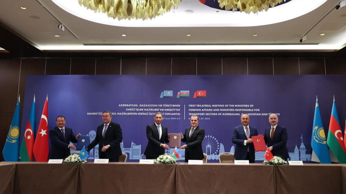Trkiye-Azerbaycan-Kazakistan Bak Beyannamesi'ni imzalad