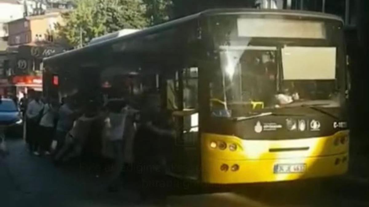 Arzalanan ETT otobsn yolcular itti! O anlar kaydedildi