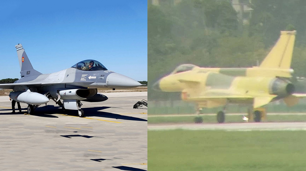 F-16 sava� u�a��n�n kopyas� J-10! Pes dedirten g�r�nt� s�zd�
