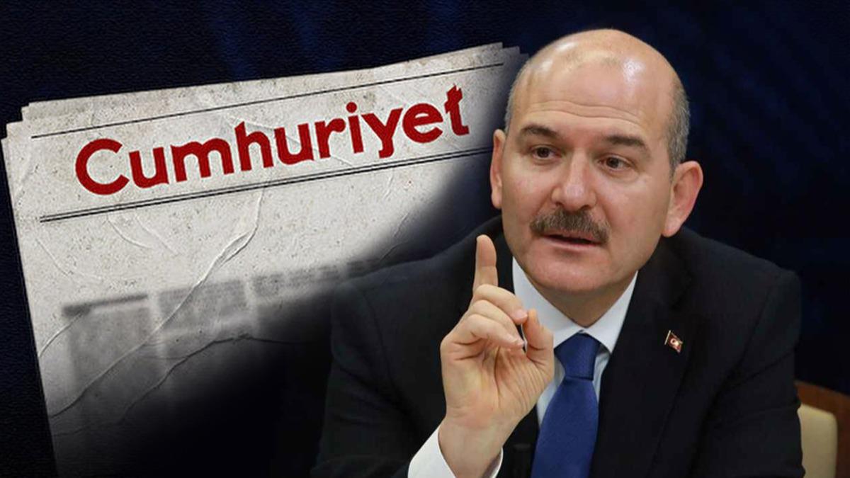 Alg 'Cumhuriyet'i i banda... Bakan Soylu'dan sert tepki: Zavalllar!
