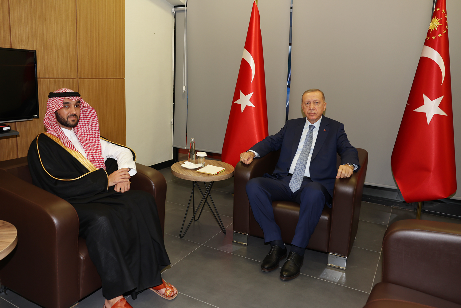 Cumhurba�kan� Erdo�an, �slami Dayan��ma Spor Federasyonu Ba�kan� Faysal'� kabul etti
