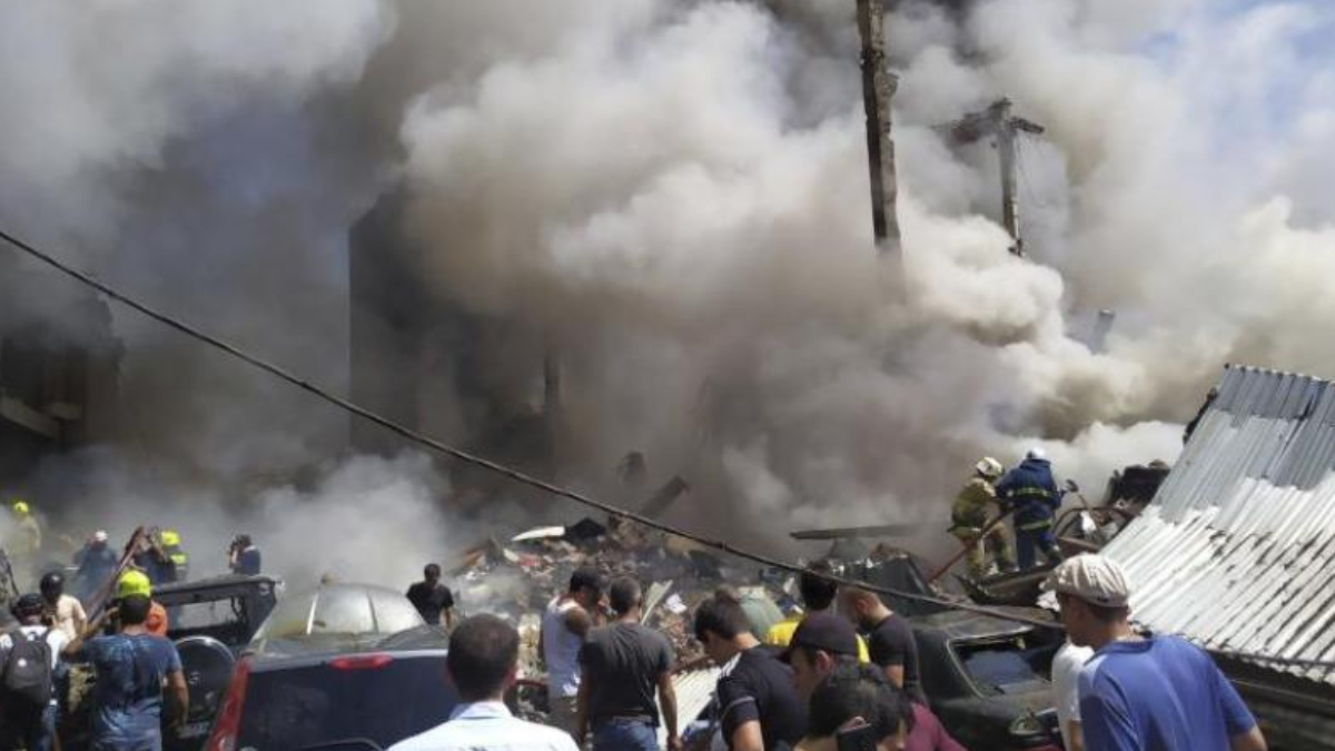 Erivan'da havai fi�ek satan ma�azadaki patlamada 1 ki�i �ld�