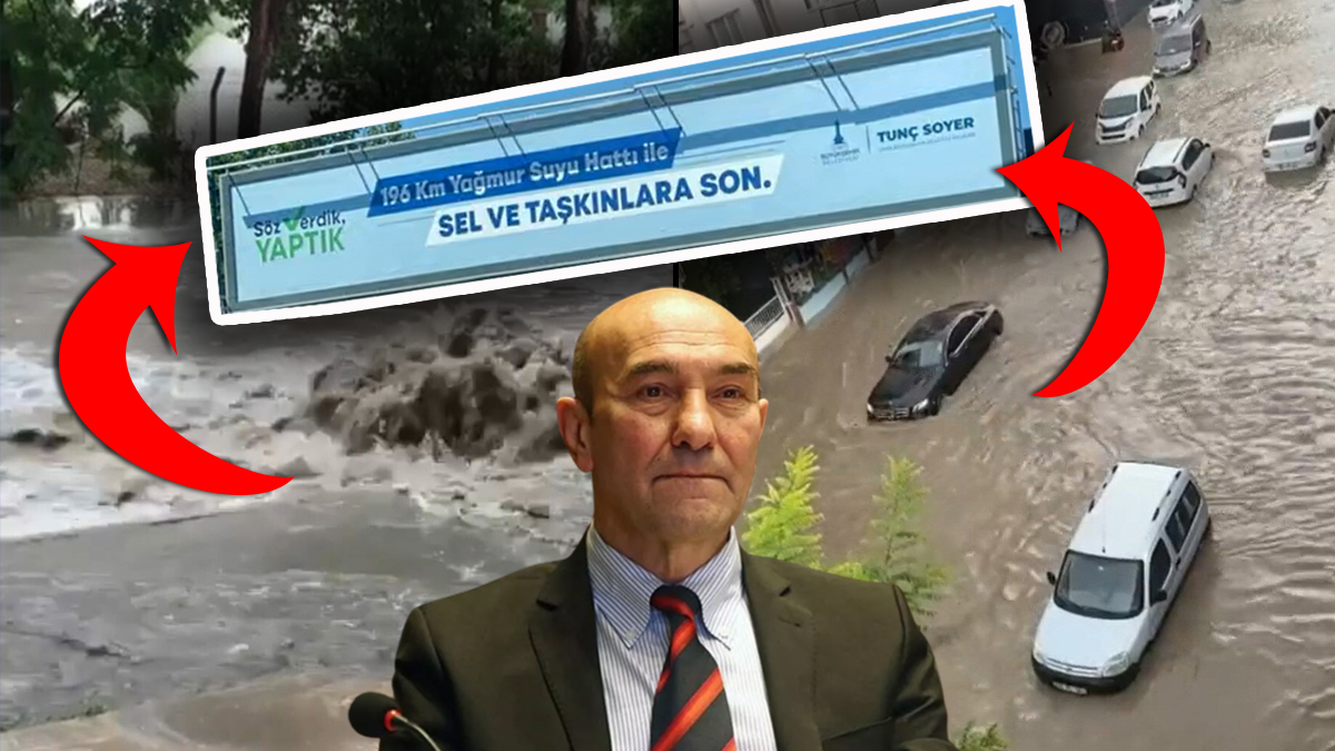 'Sel ve ta�k�nlara son' dedi, afi� ast��� yerler g�le d�nd�