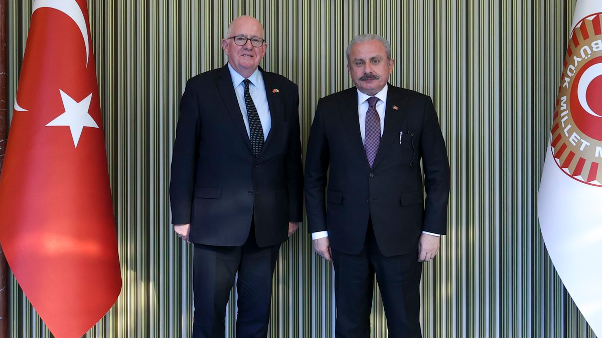 TBMM Ba�kan� �entop, Charles Flanagan'� kabul etti