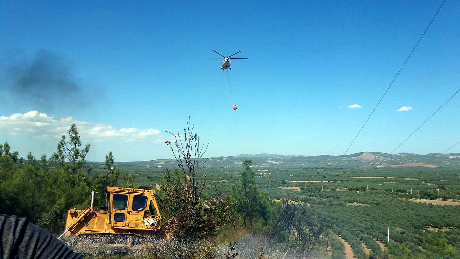 Manisa'da orman yang�n�