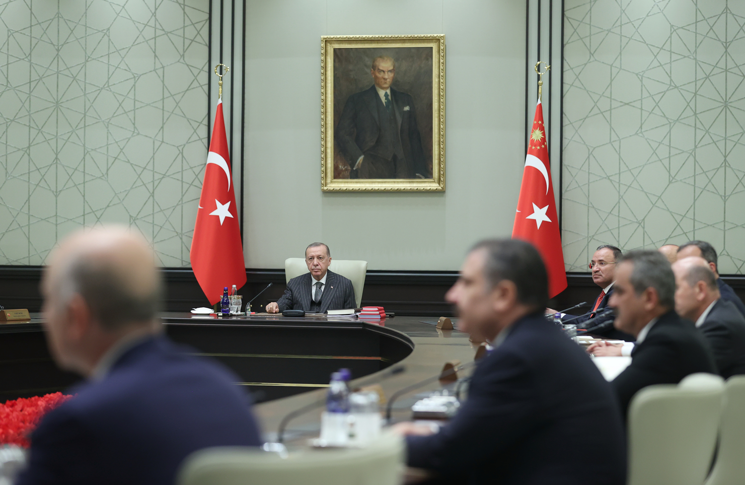 Cumhurba�kan� Erdo�an ba�kanl���ndaki kabine toplant�s� sona erdi