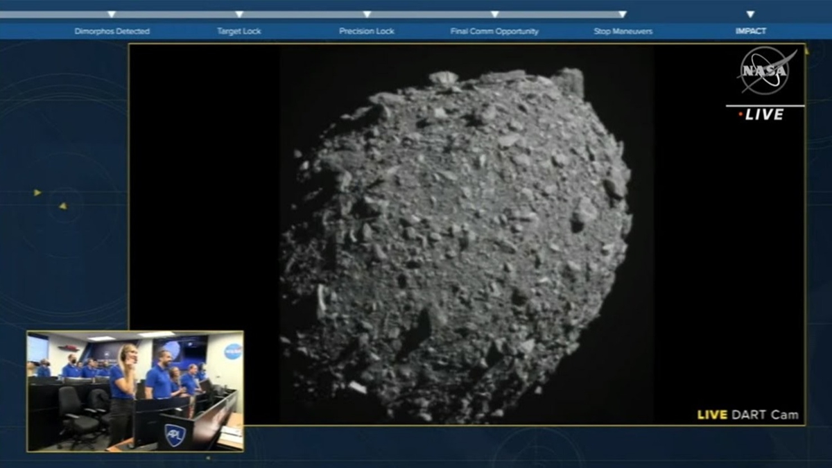NASA'nn uzay arac Dimorphos asteroit ile arpt! te o anlar