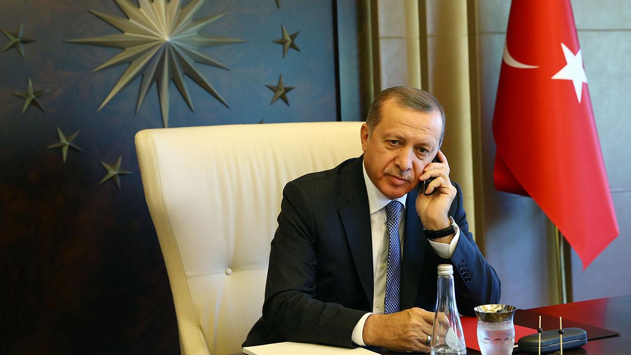 Cumhurba�kan� Erdo�an'dan taziye telefonu