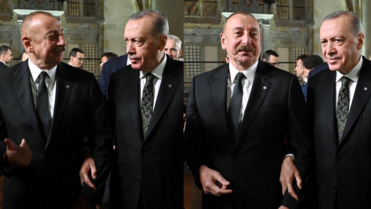 Cumhurbakan Erdoan, Aliyev ve gazeteci arasnda gldren diyalog 