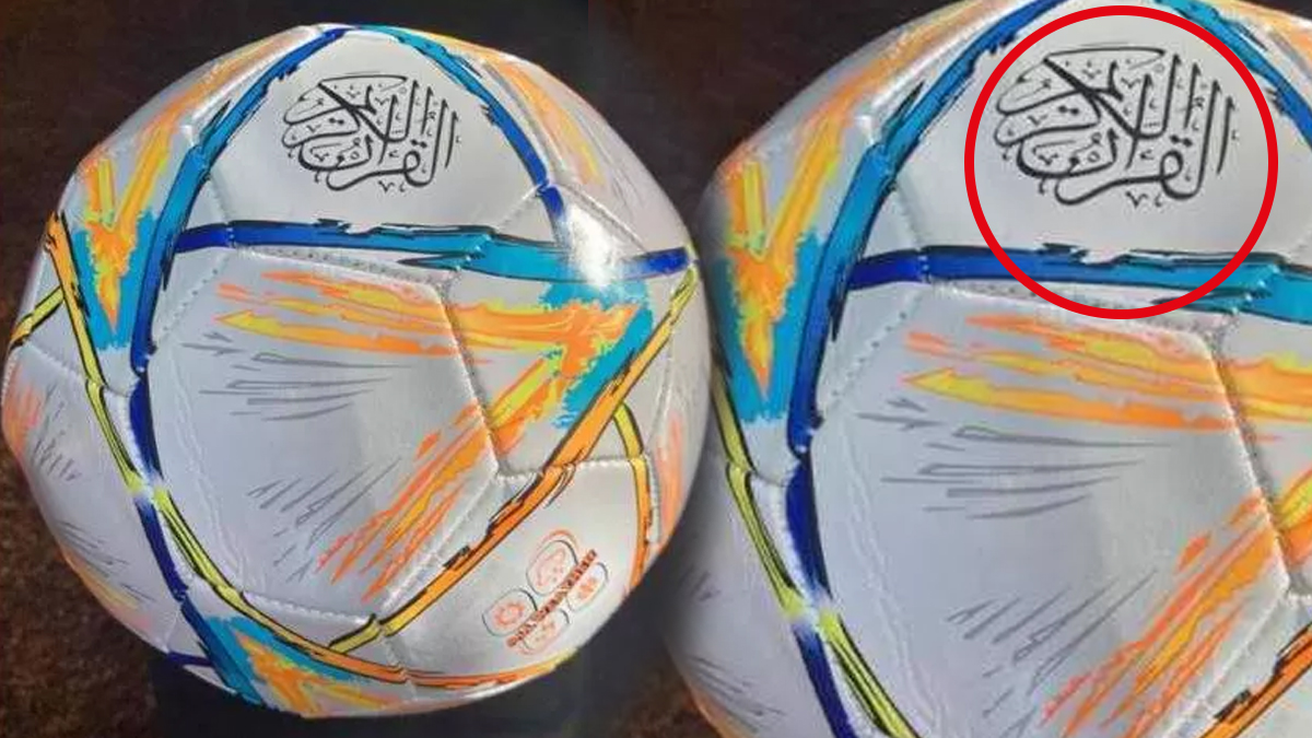 K�stah giri�im! Kuran-� Kerim'i futbol toplar�na yazd�lar