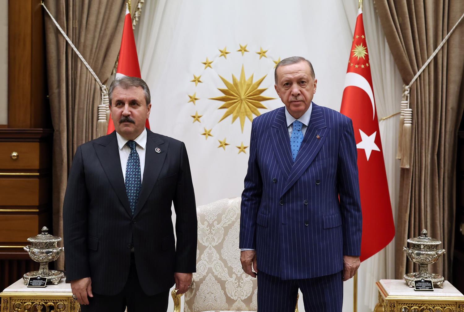 Cumhurba�kan� Erdo�an, BBP Genel Ba�kan� Destici'yi kabul etti
