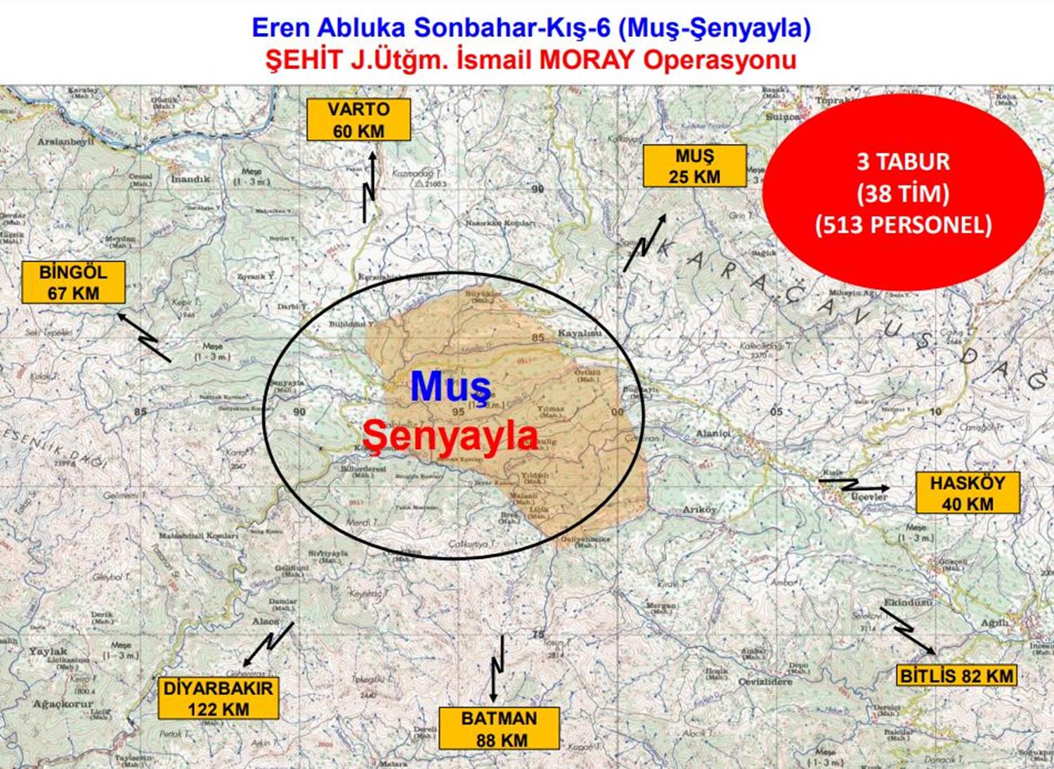 Mu�'ta 'Eren Abluka Sonbahar K��-6 �ehit Jandarma �ste�men �smail Moray Operasyonu' ba�lat�ld�