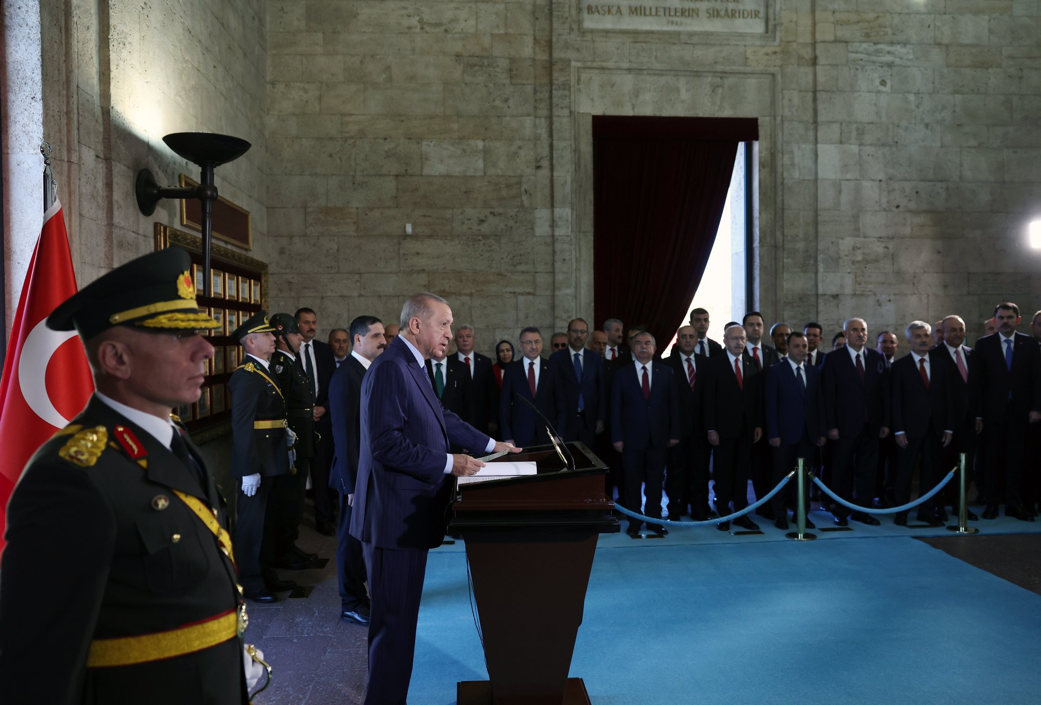 Cumhuriyetimiz 99 ya��nda! Ba�kan Erdo�an: Bu tarihi g�n� TOGG'un a��l���yla ta�land�r�yoruz