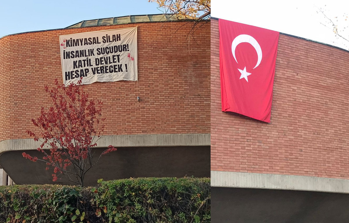 Pa�avran�n yerine T�rk bayra�� as�ld�!