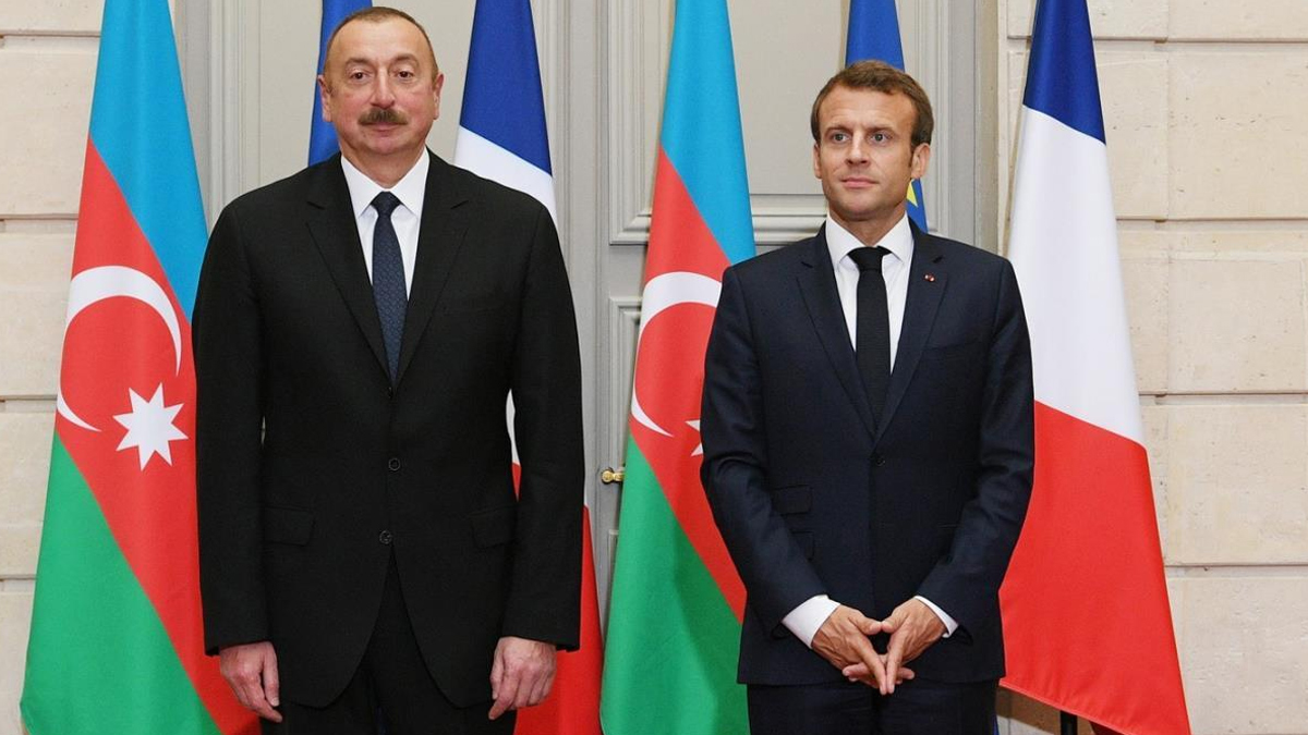 Azerbaycan Cumhurba�kan� �lham Aliyev, Macron ile g�r��t�