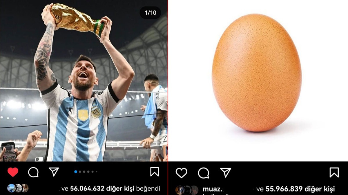Messi Instagram'da da tarih yazd! Tek rakibi yumurtayd...