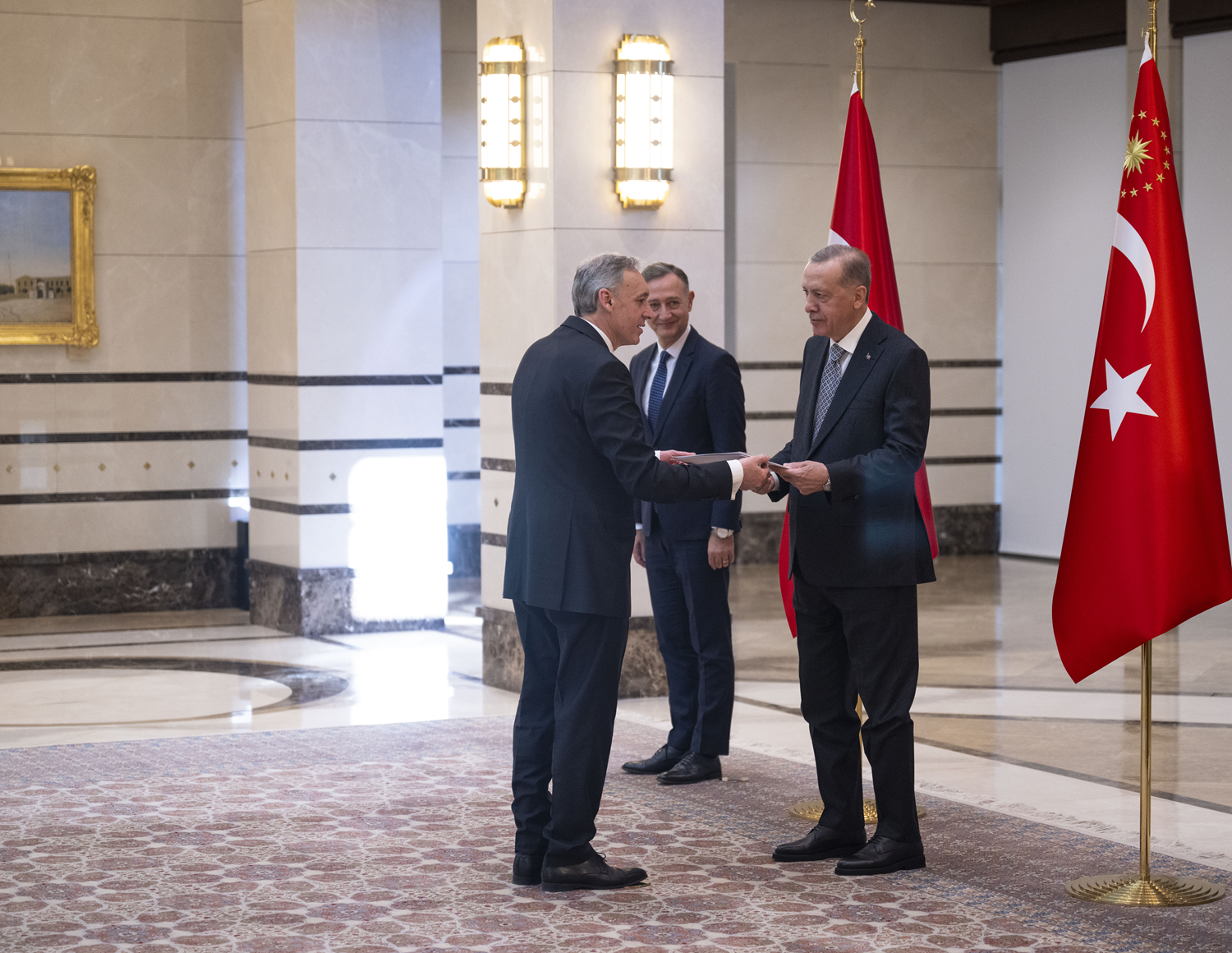 Cumhurbakan Erdoan, Uruguay Bykelisi Cayrus'u kabul etti
