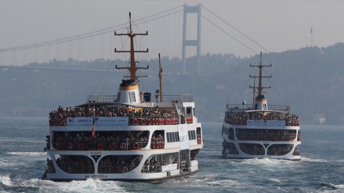 stanbul'da vapur seferlerine hava muhalefeti engeli