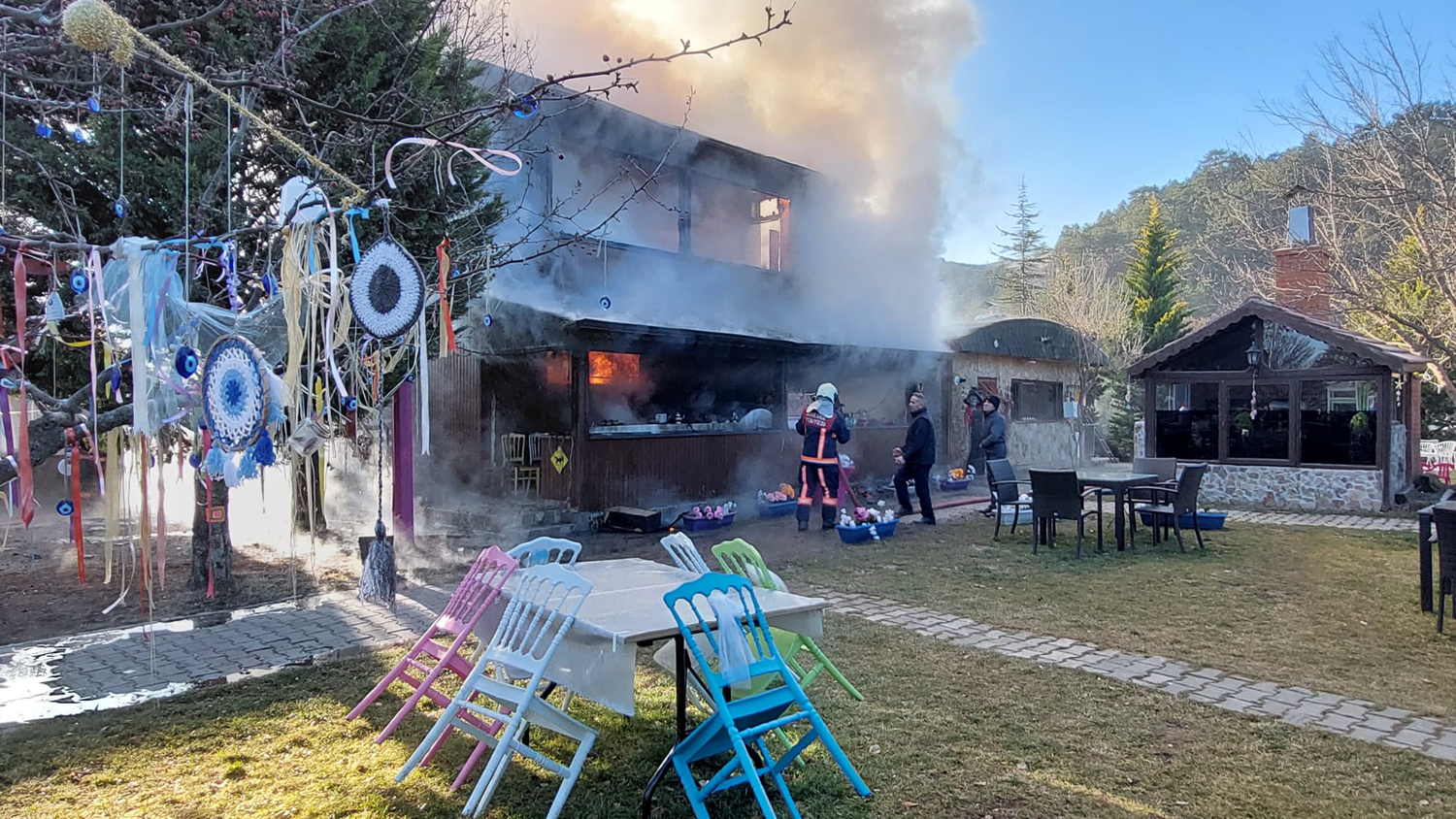 Ankara'da restoran yang�n�: 1 �l�