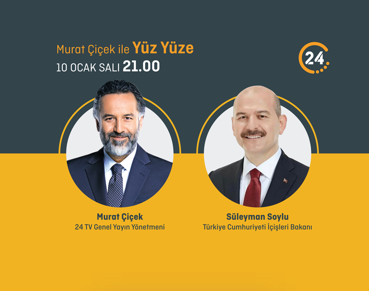 Bakan Soylu, Murat �i�ek ile Y�z Y�ze'nin bu haftaki konu�u olacak