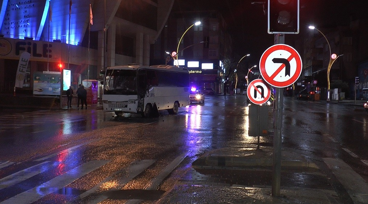 Market kamyonu ve servis arac arpt: 1 yaral